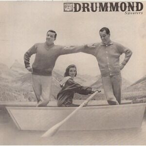 Vintage 1960 Drummond Sweaters Wool Knit Men's Mid Century Fashion Print Ad